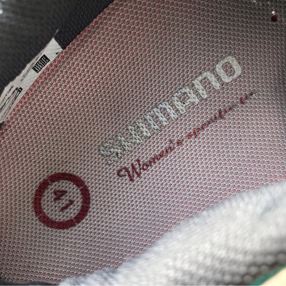 Shimano CW47 Pedaling Dynamics Bike Cycling Womens Shoe Turquoise White/8 - Picture 6 of 7